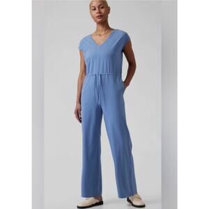 NWT Athleta Willow Jumpsuit Size M in Color Cottage Blue